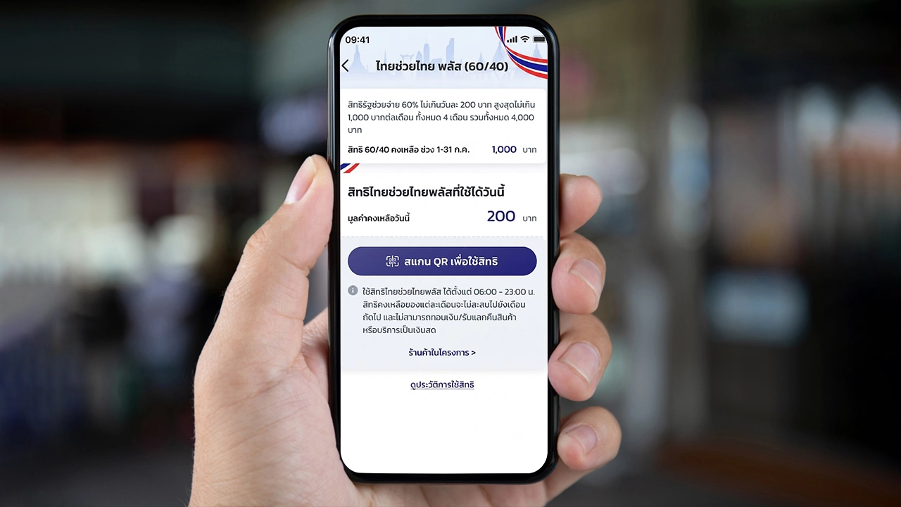 ไทยช่วยไทยพลัส ปรับวงเงิน 1,000 บาท รอบเดือนกรกฎาคม 2569 ในแอปฯ “เป๋าตัง” แล้ว
